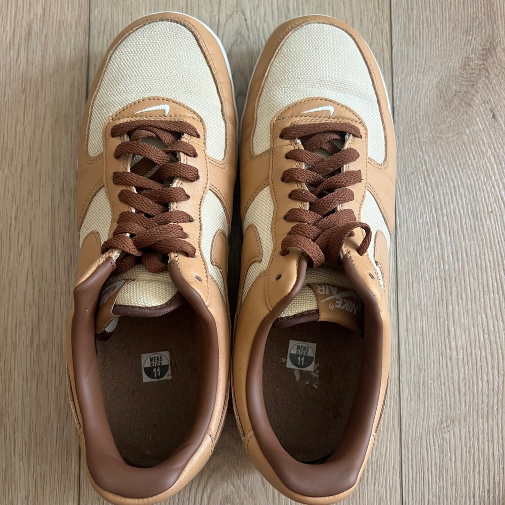 Air Force 1 Low "Acorn" Tan Cream with Leather Canvas. Mens 11 - Picture 9 of 9